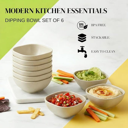 6-Pack Wheat Straw Dipping Bowls, 5oz - Image 3