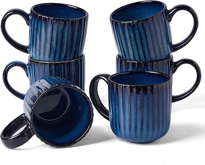 famiware Coffee Mugs Set of 6, Starlight 11 oz Mug Cup Set by Famiware
