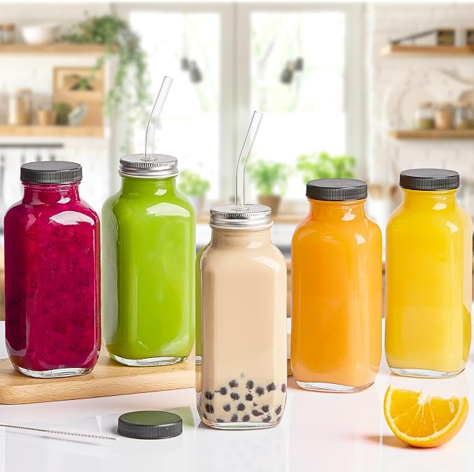 Kucoele 16oz Glass Juice Bottles - Image 4