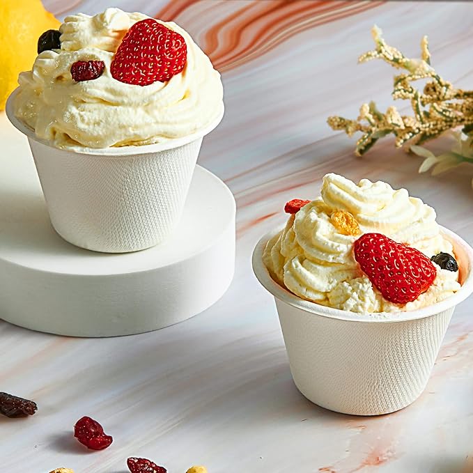 ECOLipak 200 Pack 4 oz Compostable Portion Cups, Biodegradable Souffle Cups | - Image 3
