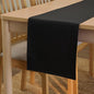 Encasa XO Table Runner, Cotton Canvas Dining Runner 13"x104" | Jet Black by EncasaXO