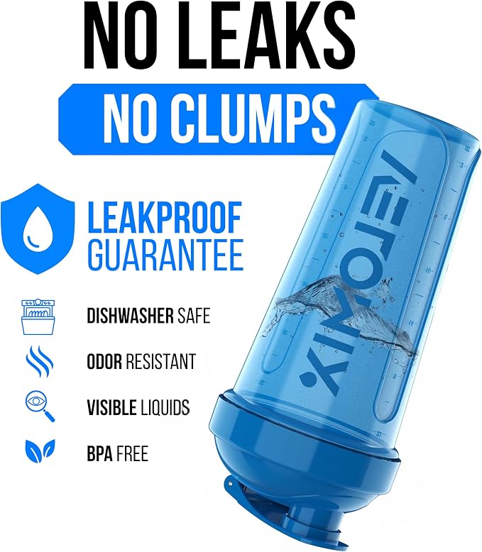 VELOMIX 2 Pack 28oz Protein Shaker Bottle, Leak Proof Shaker Cups - Image 3