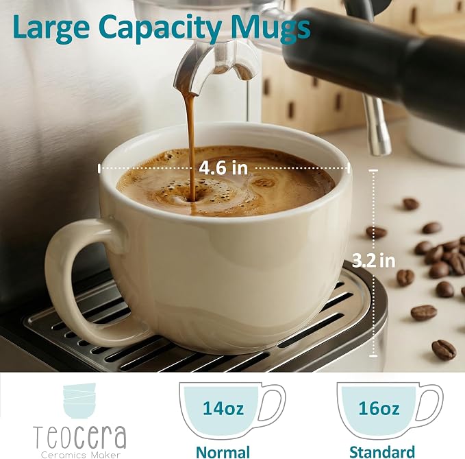 Teocera 16oz Large Coffee Mugs Set of 4 - Image 3