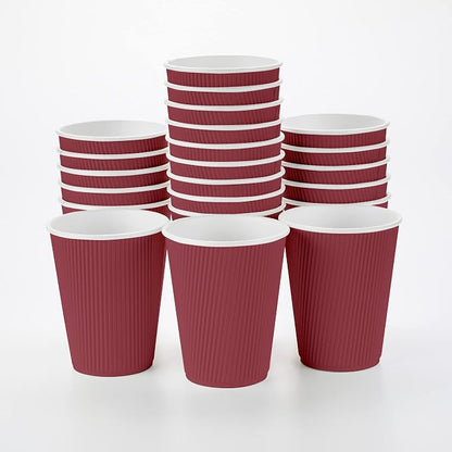 Restaurantware 12 Ounce Ripple Wall Disposable Coffee Cups, 500 Insulated by Restaurantware