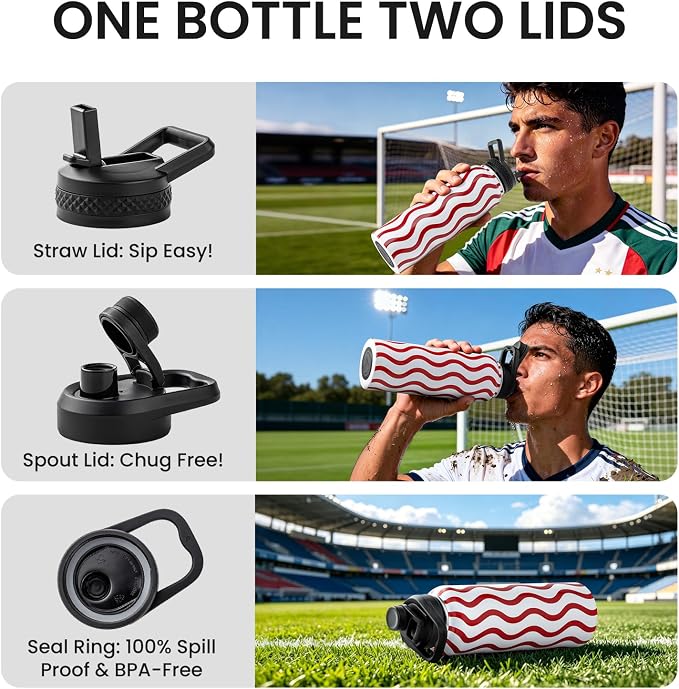 RAYMYLO Insulated Water Bottle 40 oz, Triple Wall Vacuum Stainless Steel | - Image 4