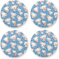 Seamless Cartoon Koala Bear 4 Piecing Set Drink Coasters Thick Heat Resistant by KLL