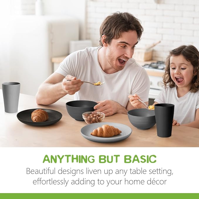Teivio 32-Piece Plates and Bowls Sets - Image 7