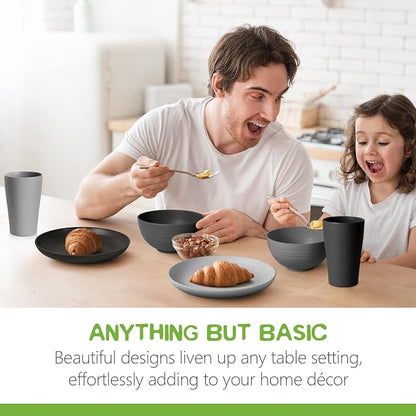 Teivio 32-Piece Plates and Bowls Sets - Image 7