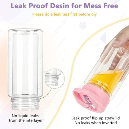 5 Pack 10 Oz Plastic Snow Globe Tumbler - Image 3
