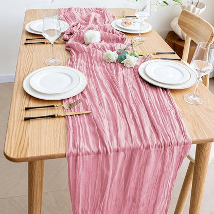 Cheesecloth Table Runner 10FT Boho Gauze Runner, 12 Pack | 120 Inch Cheese - Image 6