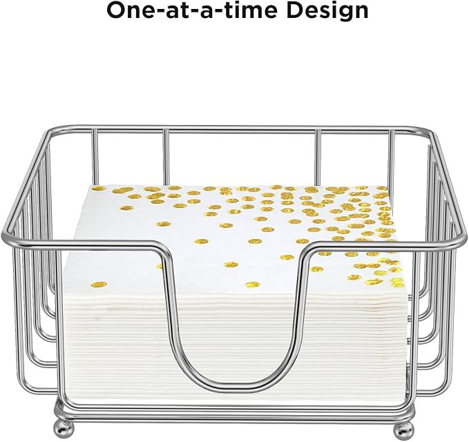 Metal Cocktail Napkin Holder for Bar, Flat Napkin Holder Caddy for Cocktail - Image 3
