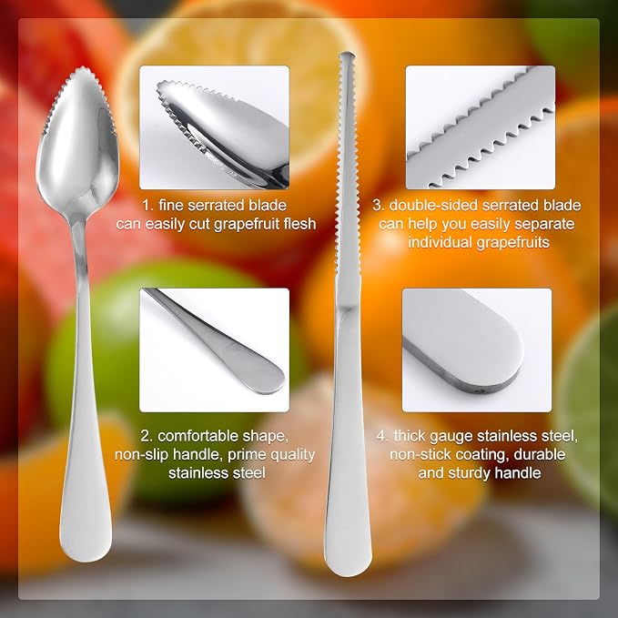 3pcs Grapefruit Spoons and Knife Set - Image 4