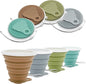 Litoexpe 4 Pack Silica gel Collapsible Travel Cup 270ml, Style 2 | Mint Green & by PRATICALPRODUCTS