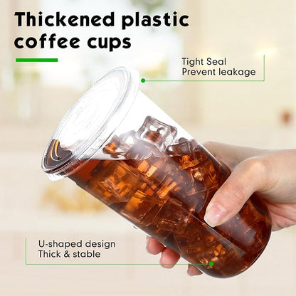 Ziliny 50 Sets 20 oz Clear Plastic Cups - Image 4