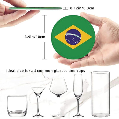 Brazilian Flag Coasters for Drinks - Image 3