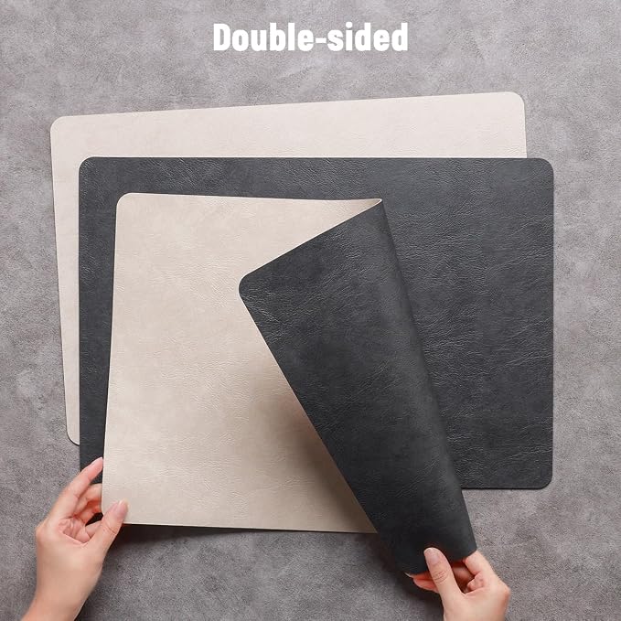 Vinyl Placemats Set of 6, Dual Sided Place Mats - Image 2