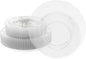Exquisite 80 Piece Plastic Disposable Plates Set For 40 Guests I 40 X 9 Inch & 40 X 11 Inch Disposable Plastic Plates | Color: Clear | Great for Weddings Parties And Formal Occasions
