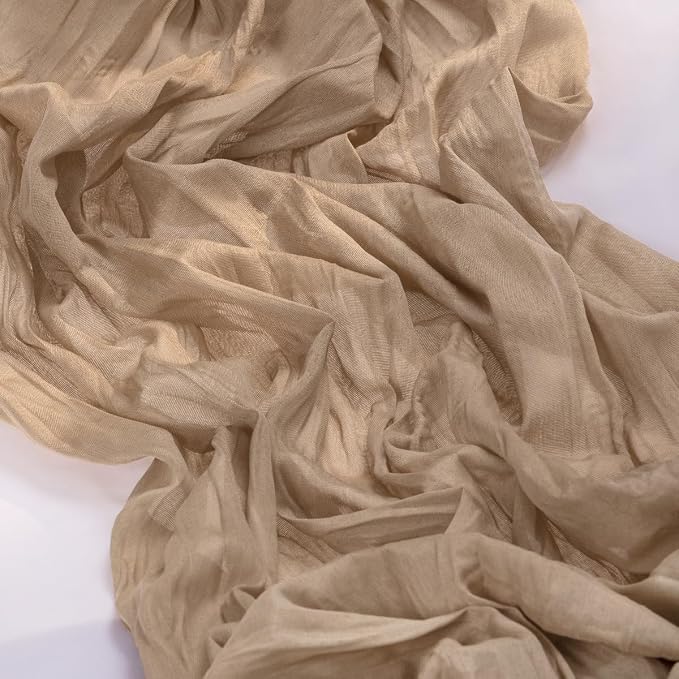 Nude Gauze Cheesecloth Table Runner 10ft Neutral Farmhouse Runner | Lightweight - Image 4