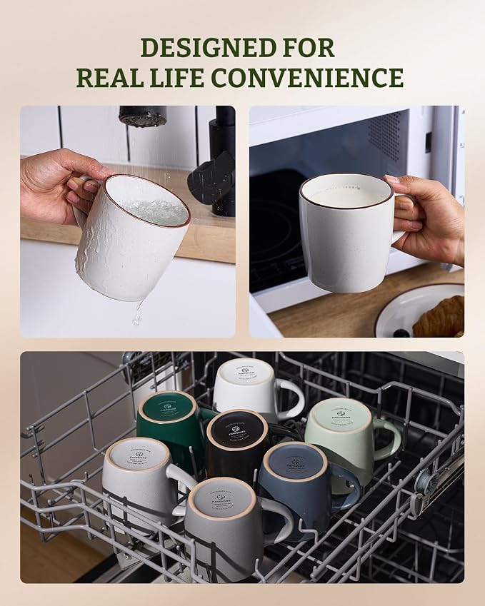 famiware Mercury Coffee Mugs 13 oz, Coffee Mugs Set of 6 - Image 6