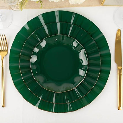 Efavormart 10 Pack | Hunter Emerald Green 6" Round Plastic Dessert Salad Plates - Image 6