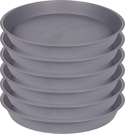 6 Pack of 7 8 inch Plant Saucer, Heavy Duty Plastic Plant Water Tray 8 inch by Bleuhome