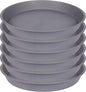 6 Pack Planter Saucer Tray Gray, 4 6 8 10 12 13 15 17 19 inch Pot Saucers by Bleuhome