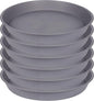 6 Pack of 10 inch Plant Saucer Gray, Heavy Duty Plastic Plant Saucer 10 inch by Bleuhome