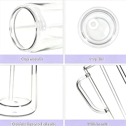 AGH 20OZ 4Pack Acrylic Snow Globe Tumbler - Image 8