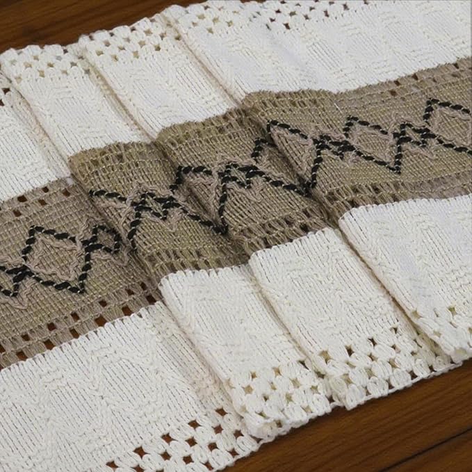 EMMTEEY Macrame Table Runner Boho Style 36 Inches Long, Scratch & Heat Resistant - Image 3