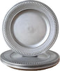 Antique Silver Charger Plates, 13 Inch Vintage Dinner Plate Chargers Round by Umisriro