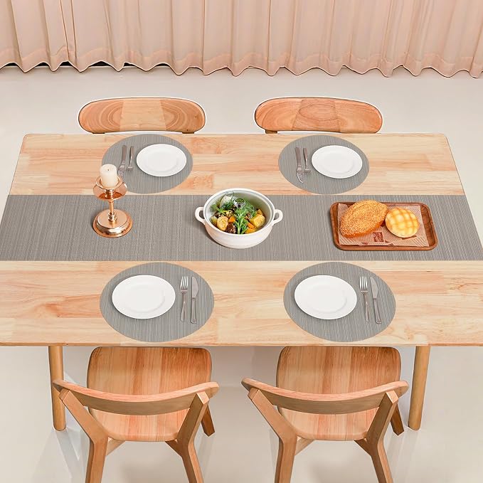 Table Runner 55 Inches Long, Vinyl Woven Heatproof Table Runners | Washable - Image 8