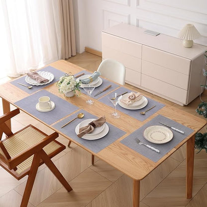 Nano-Air Color Mat:Temp-Triggered Placemat, Negative Ion & Eco-Friendly Nano Material,Fall Placemat& Kitchen Table Mats,Self-Cleaning&Easy-Clean,(≤25℃ Blue/≥35℃ Red)
