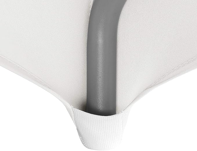 LZY Spandex Fitted Stretch Table Cover for 6 ft or 4ft or 8ft Folding Table, Rectangular Cocktail Tablecloth, Perfect for Party or Banquet (8FT White)