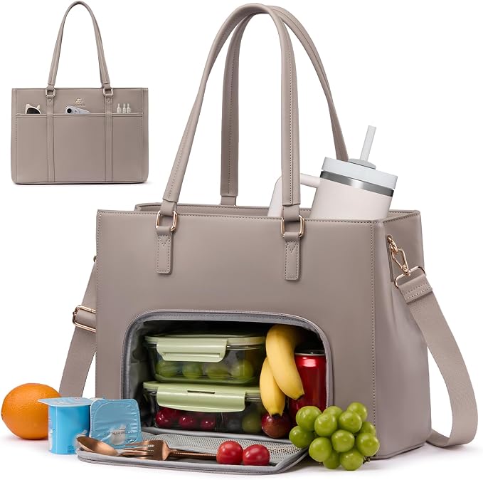 LOVEVOOK Lunch Bag for Women, Work Laptop Tote Bag by LOVEVOOK