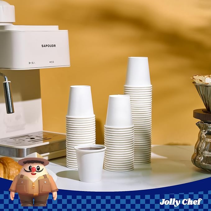 JOLLY CHEF 400 Count 3 oz Bathroom Paper Cups, Disposable Mini Bathroom - Image 4