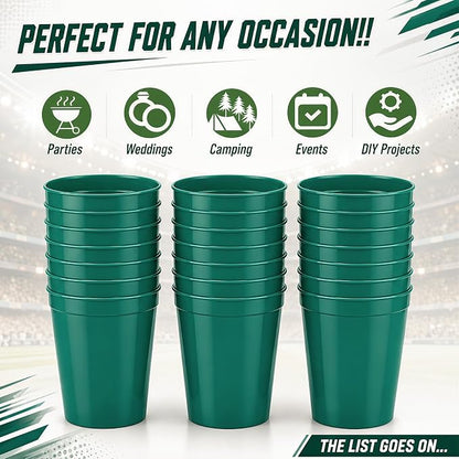 Yungyan 50 Pack 16 oz Stadium Cups Reusable Plastic Cups Blank Drink Stadium - Image 4