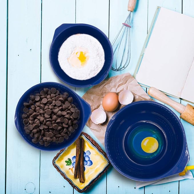 Glad Mixing Bowls with Pour Spout, BPA Free, Dishwasher Safe Plastic Kitchen - Image 2