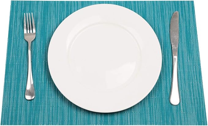 SHACOS Placemats Set of 8 Woven Vinyl Place Mats - Image 3