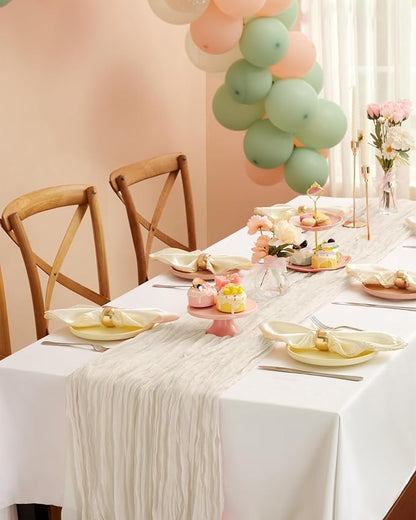 Pureegg 3-Pack Cheese Cloths Table Runner, Baby Shower, Wedding and Farmhouse - Image 6