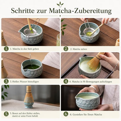 Buucup Blue Matcha Set, Ceramic Bowl Kit - Image 5