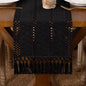 DeZerlor Black Boho Macrame Farmhouse Woven Table Runner 36Inch | Cotton Linen by DeZerlor