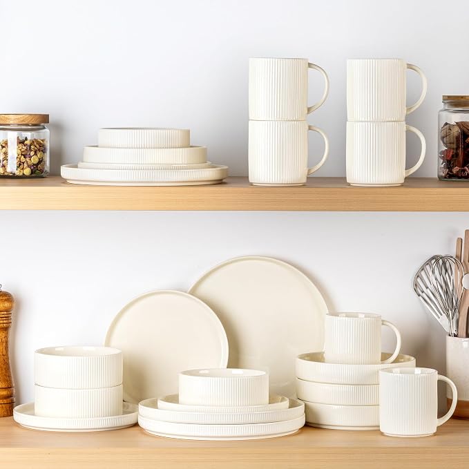 theterra Ceramic Coffee Mugs Set of 6, 14.2 oz Coffee Cups - Image 8
