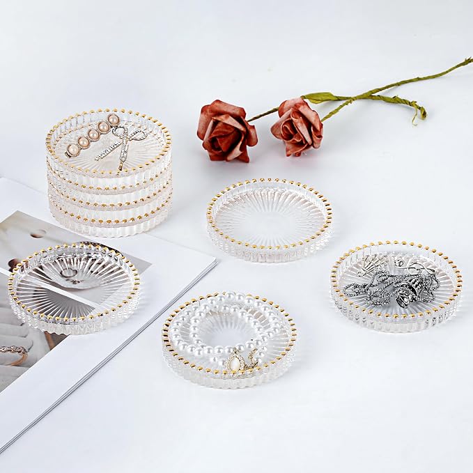 Modern Clear Coaster Set of 8 Glass Coasters - Image 8