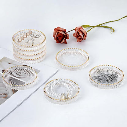 Modern Clear Coaster Set of 8 Glass Coasters - Image 8