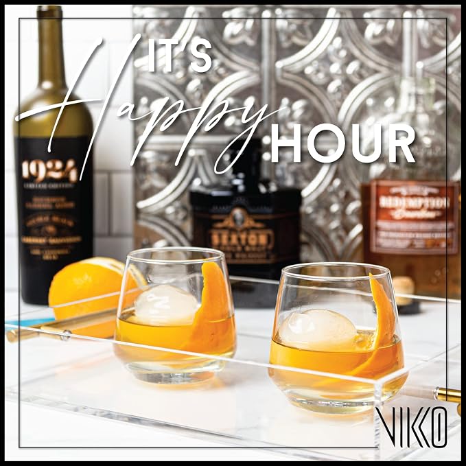 Vikko Whiskey Glasses Set of 6, Old Fashioned Whiskey Glasses 11.75 Ounce - Image 6