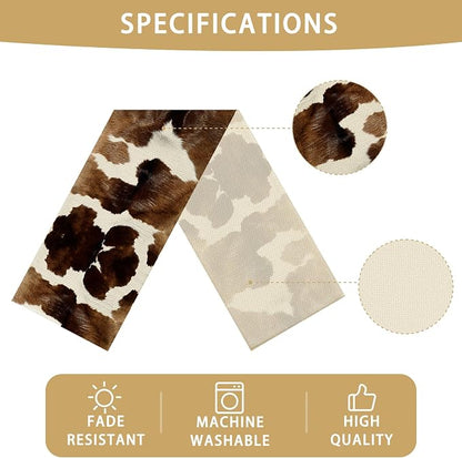 Cow Print Table Runner Seasonal Spring Fall Kitchen Dining Linen Table - Image 6