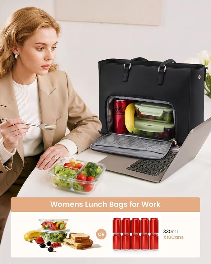 LOVEVOOK Lunch Tote Bag for Women, 3 in 1 Work Bag - Image 5