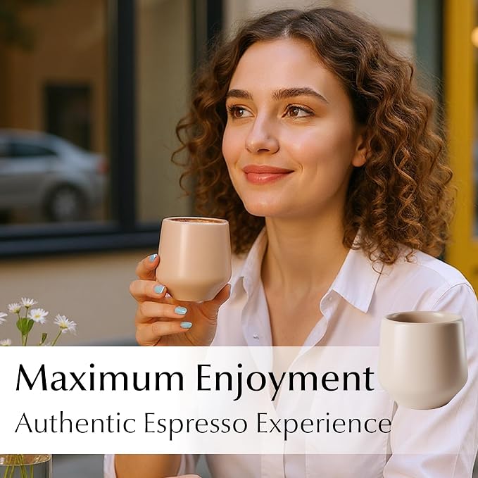 MIAMIO - Espresso Cups Set of 4 / Mug, Ceramic - Luxe | Ceramic espresso cups - Image 4