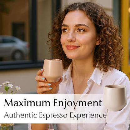 MIAMIO - Espresso Cups Set of 4 / Mug, Ceramic - Luxe | Ceramic espresso cups - Image 4