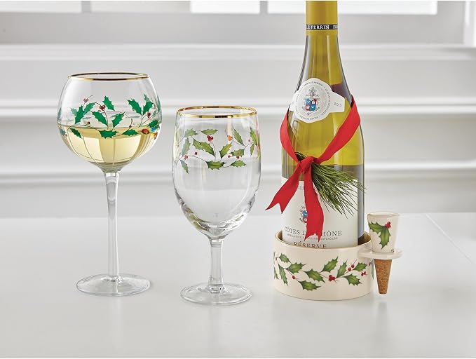 Lenox 870006 Hosting The Holidays Wine Coaster & Stopper Set, Christmas Theme - Image 5